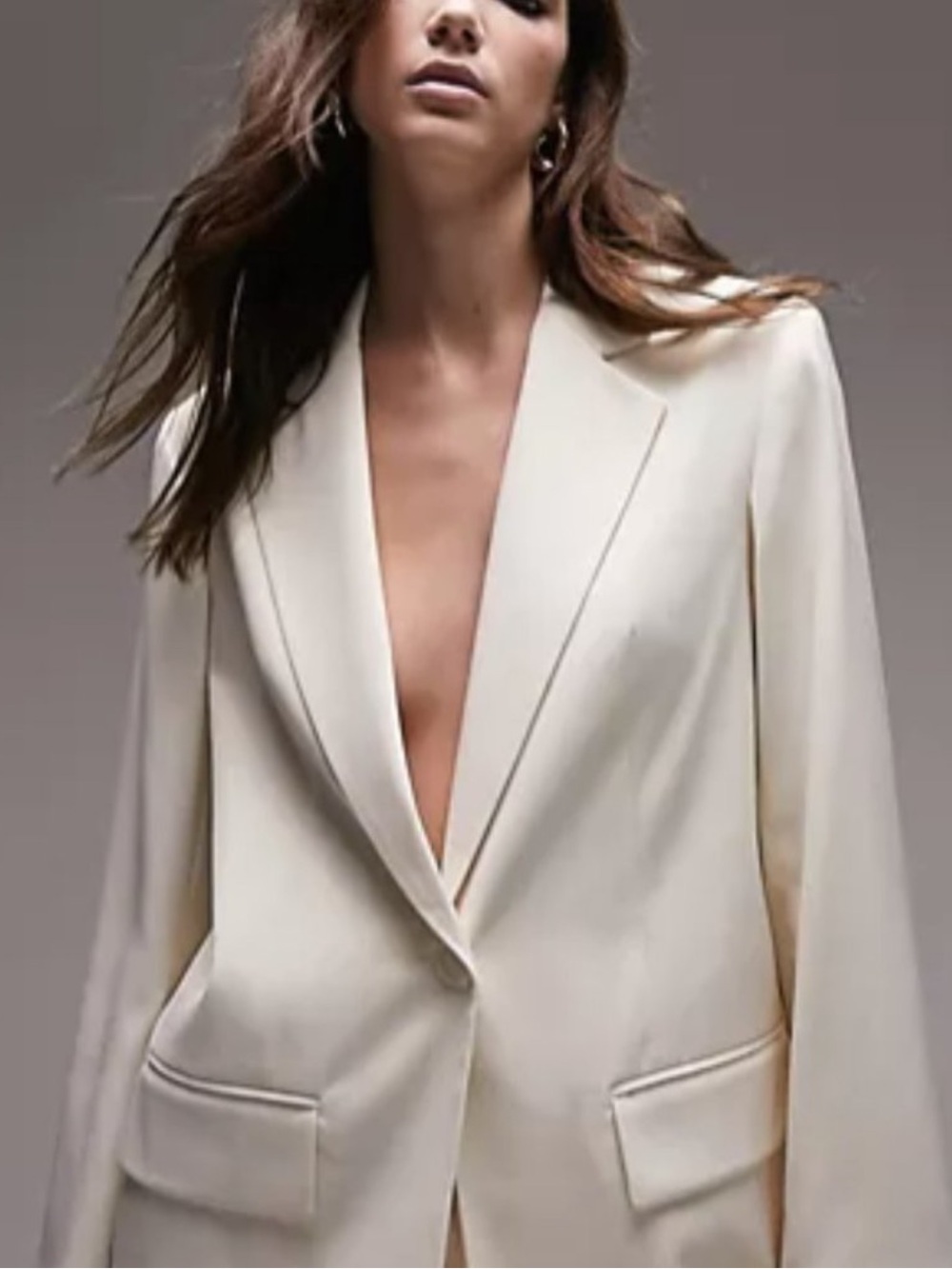 NWT Topshop Oversized Cream Blazer sz 8